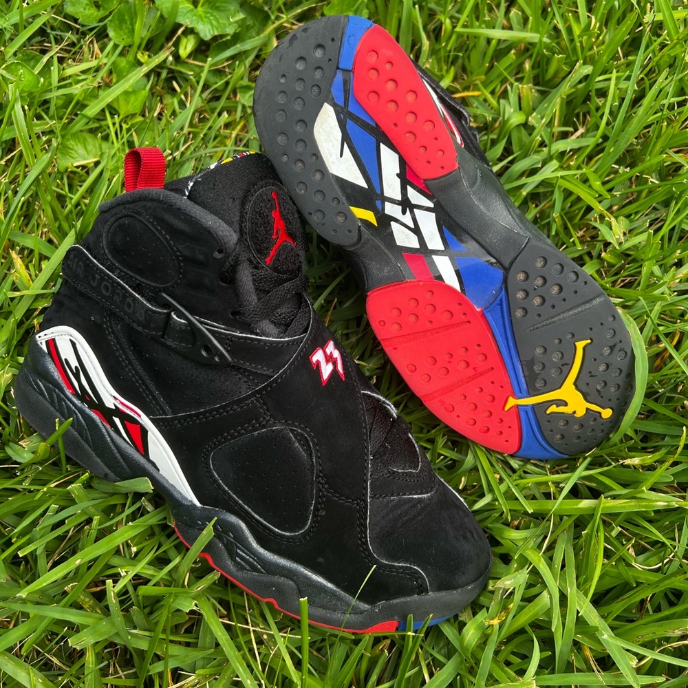 CLEAN Air Jordan 8 Retro size 5.5 Womens Playoff 2023 Black Shoes